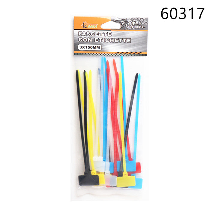 XFR60317 FASCETTE CON ETICHETTE 3X150MM*20PZ