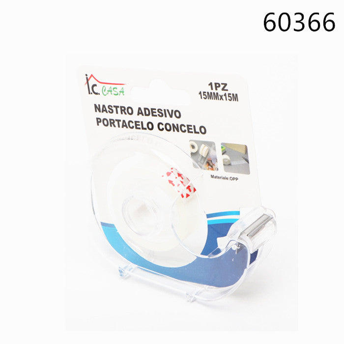 XFR60366 NASTRO ADESIVO C/PORTACELO 15MMX15M