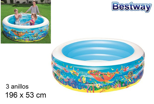 PISCINA GONFIABILE 3ANELLI FONDALEMARINO  3/CT #51122
