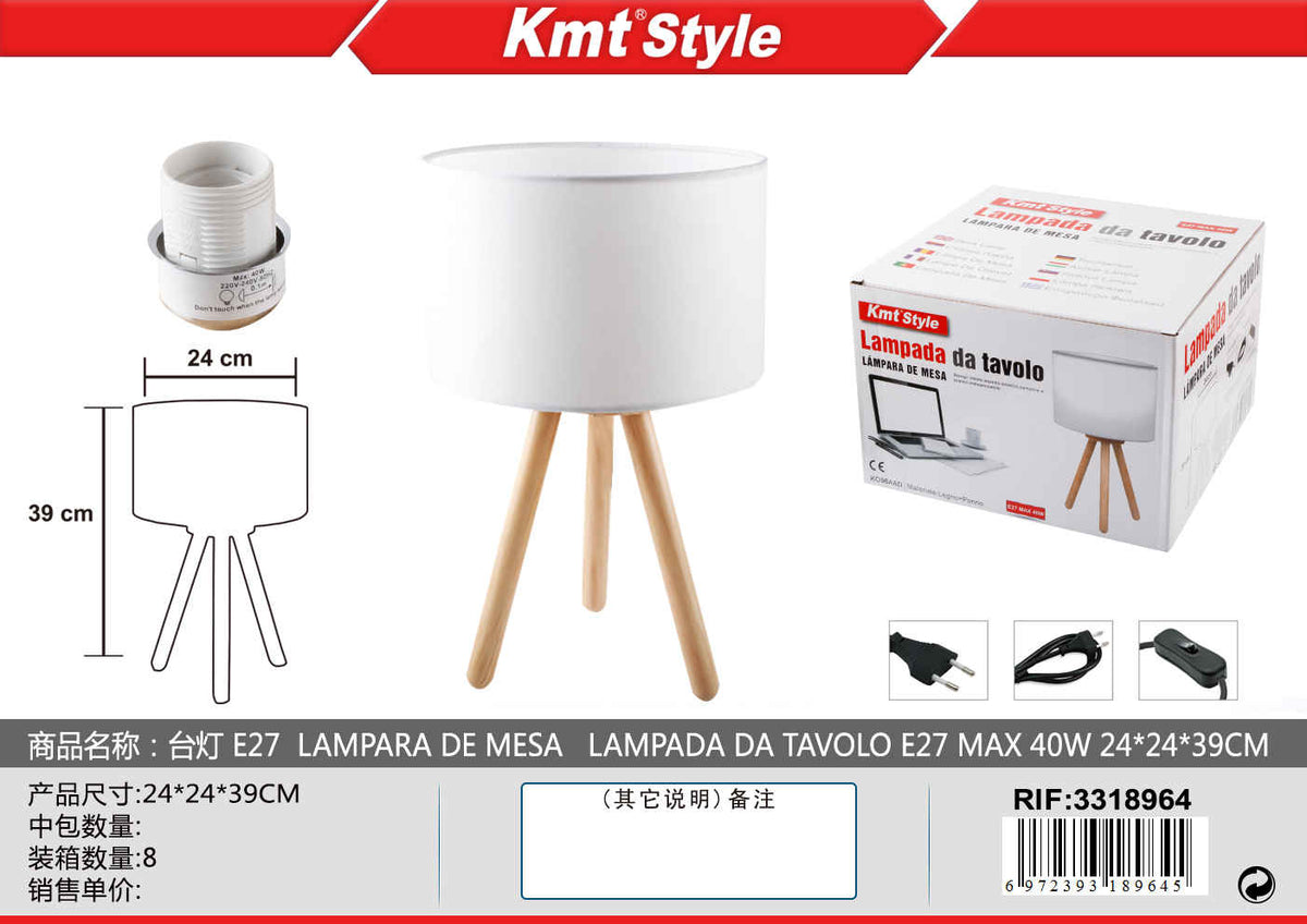 LAMPDA DA TAVOLO E27 24*24*39CM