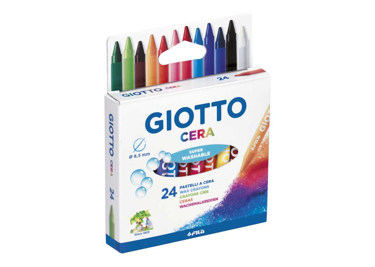 PASTELLO CERA GIOTTO SCATOLA 24 COLORI 6/SOTTOIMBALLO
