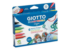 PENNARELLO GIOTTO TEXTILE SCATOLA 6 COLORI