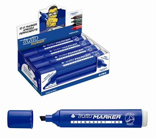 PENNARELLO FILA TRATTO MARKER SCALPELLO BLU