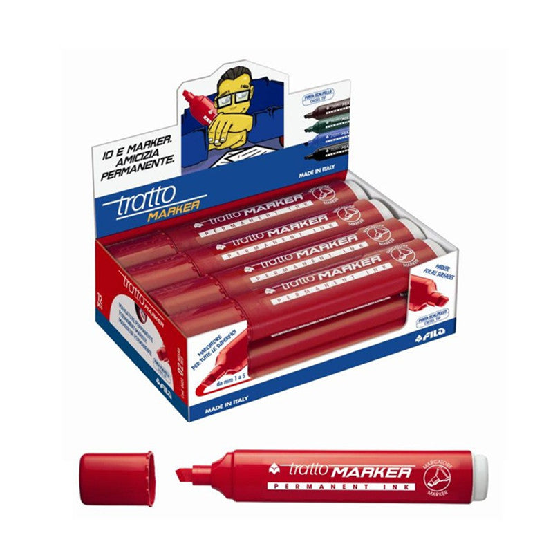 PENNARELLO FILA TRATTO MARKER SCALPELLO ROSSO