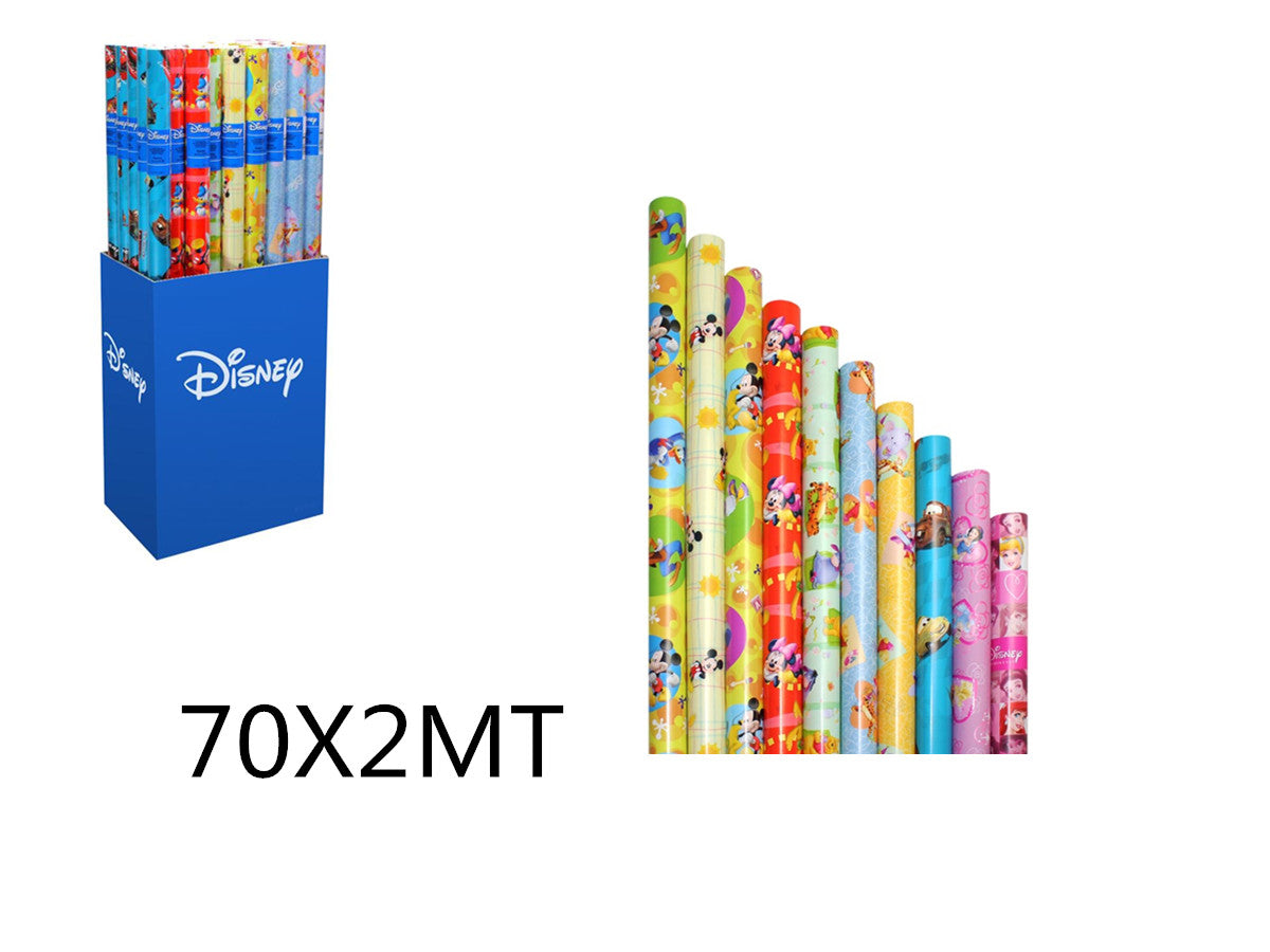 ROTOLO CARTA 70X2MT WALT DISNEY GENERICO