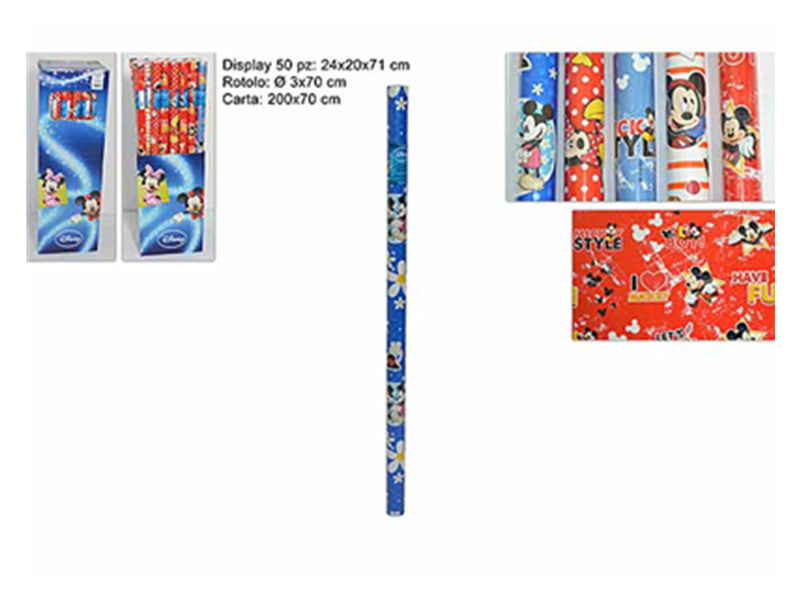 ROTOLO CARTA H.100 X 3 MT.W.D DISNEY