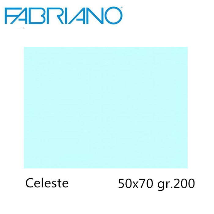 CARTONCINO COLORE GR.200 50X70 CELESTE