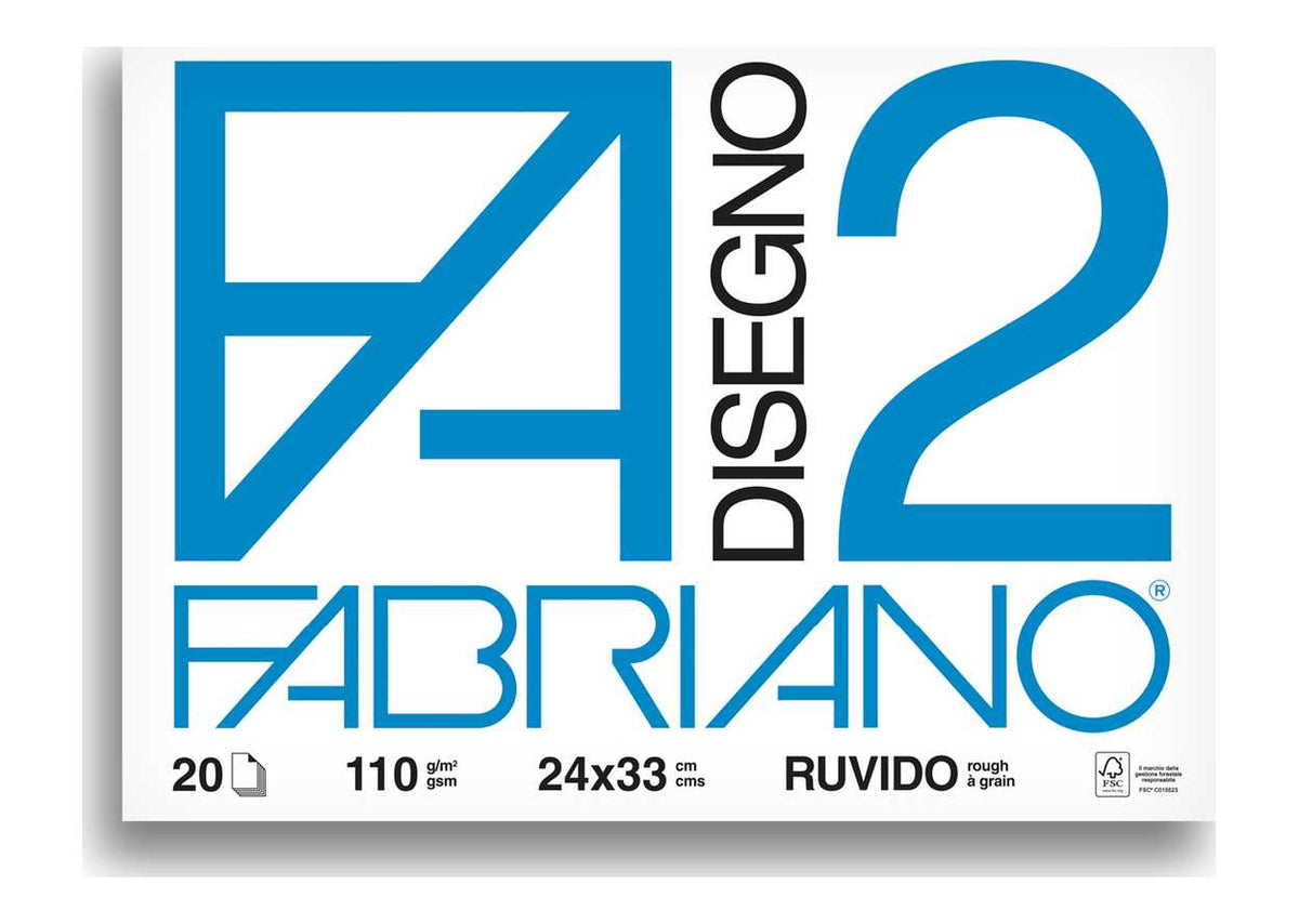 BLOCCO FABRIANO F2 24X33 FG.20 RUVIDO