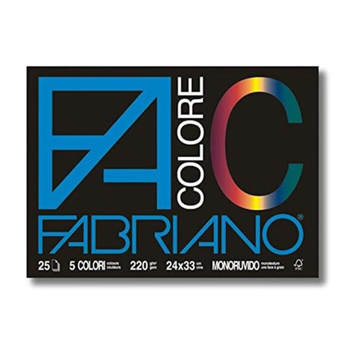 ALBUM FABRIANO 5 COLORI 24X33 FG. 25 GR.220