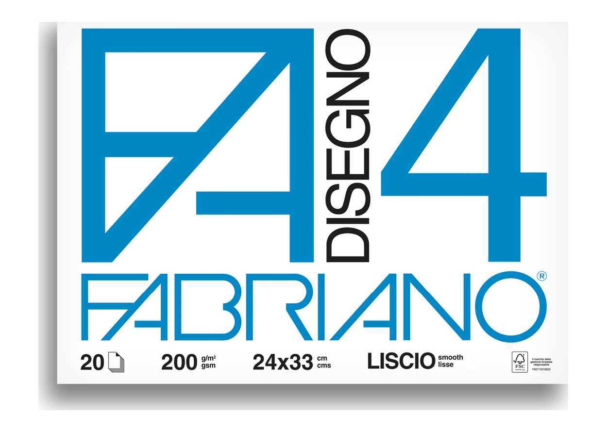BLOCCO FABRIANO 597 F4 24X33 FG.20 LISCIO