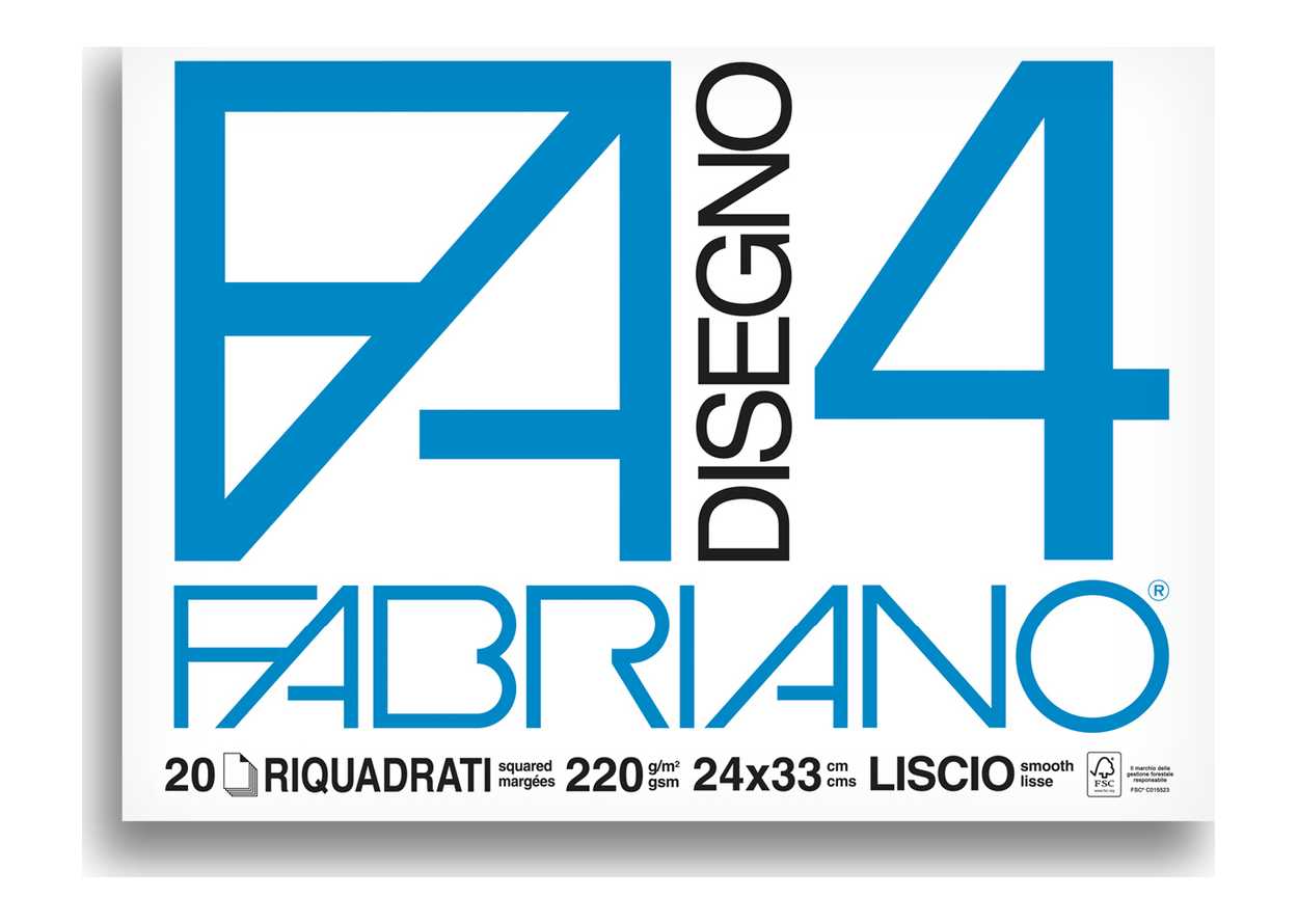 BLOCCO FABRIANO 1597 - F4 24X33 FG.20 RIQUADRATO