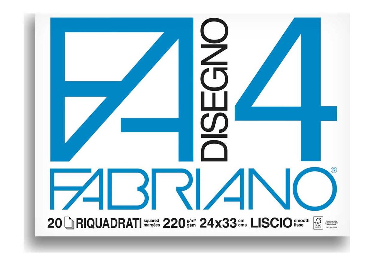 BLOCCO FABRIANO 1597 - F4 24X33 FG.20 RIQUADRATO