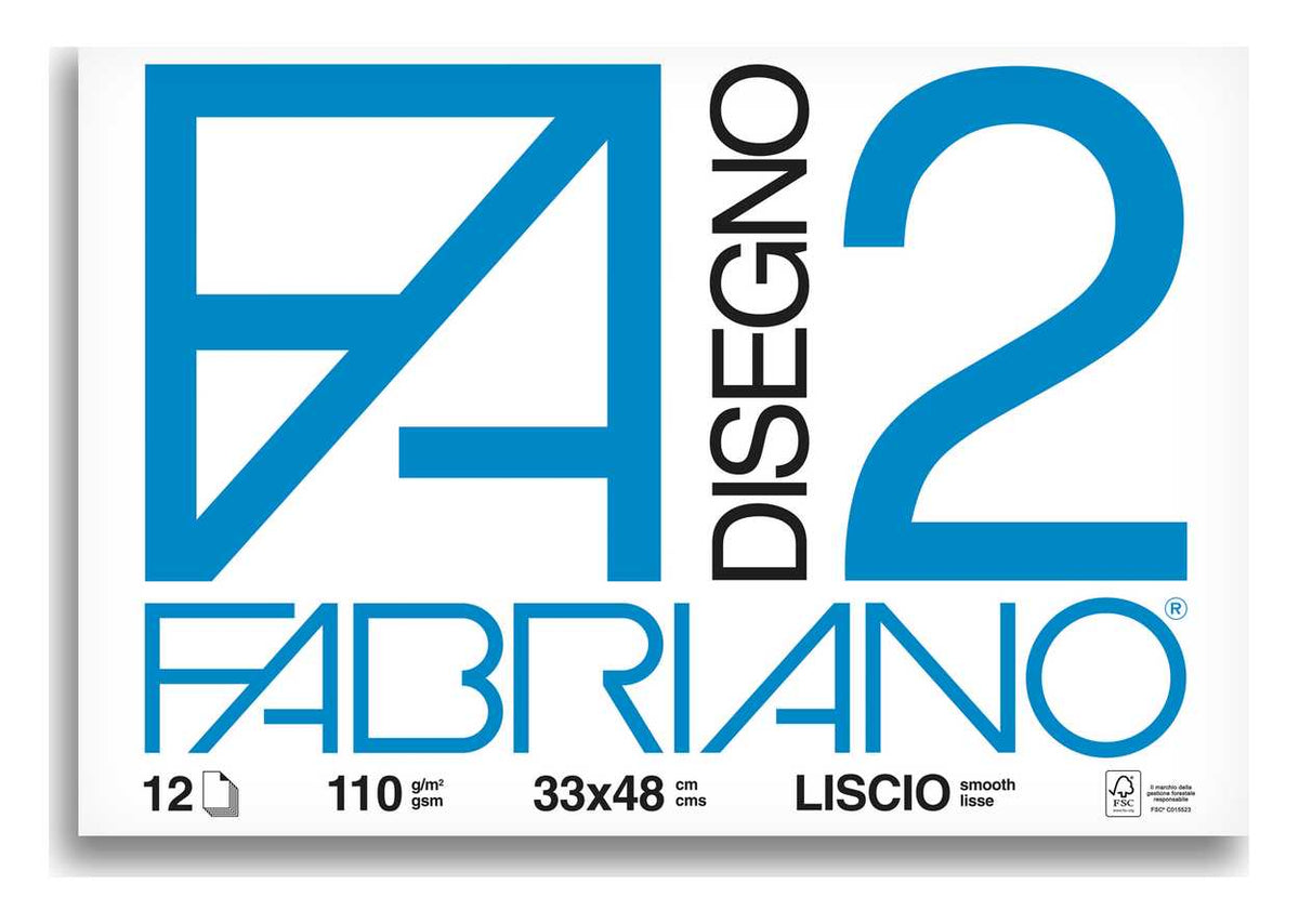 BLOCCO FABRIANO 534-F2 33X48 FG.12 LISCIO 10/SOTTOIMBALLO