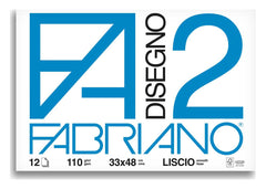 BLOCCO FABRIANO 534-F2 33X48 FG.12 LISCIO 10/SOTTOIMBALLO