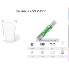 50 BICCH. 400CC TRA R-PET NATURIA 20/CT