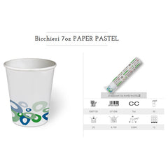 50 Bicch.200CC 7oz NAT PAPER PASTEL 25CF/CT