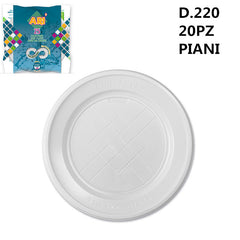 20 PIATTI PIANI DIAM.220 RIUTILIZZABILI 34/CT