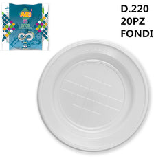 20 PIATTI FONDI DIAM.220 RIUTILIZZABILI 34/CT
