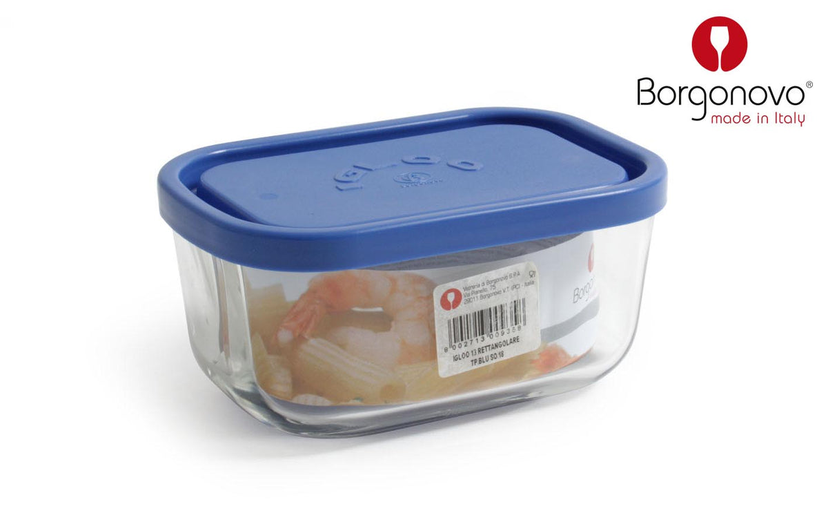 CONTENITORE IN VETRO C/COP BLU RETT. 13.5C