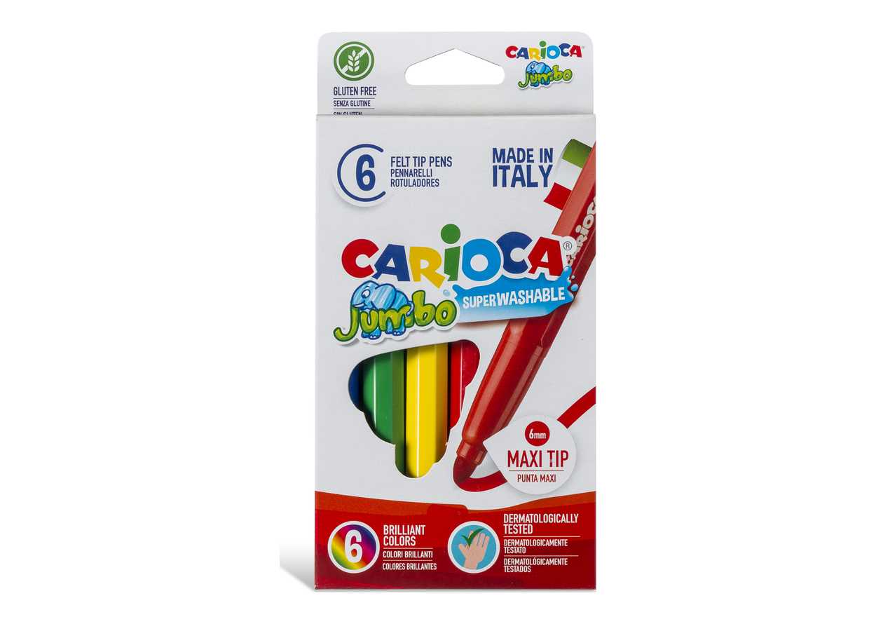 CARIOCA PENNARELLO  JUMBO SCATOLA  6 COLORI   40568