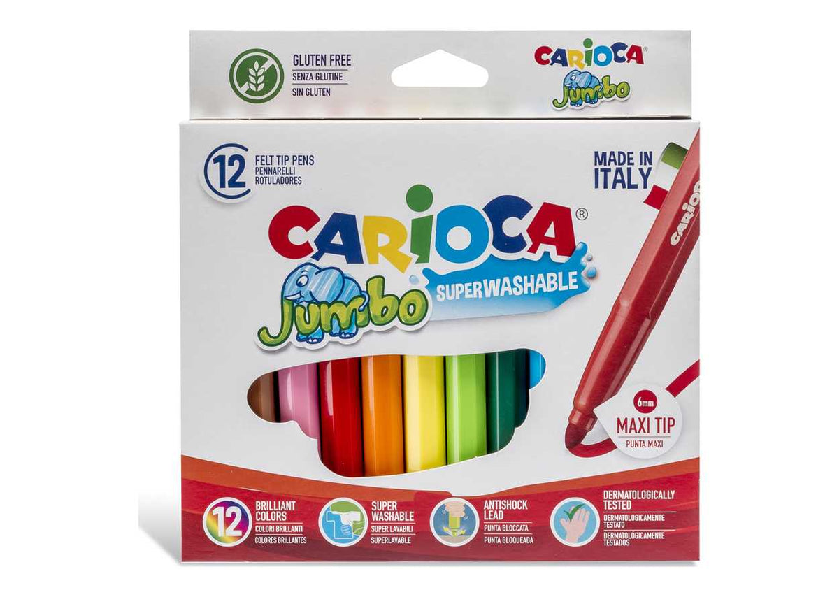 CARIOCA PENNARELLO JUMBO SCATOLA 12 COLORI