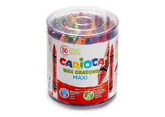 PASTELLO CERA MAXI CARIOCA BARATTOLO 50 COL.