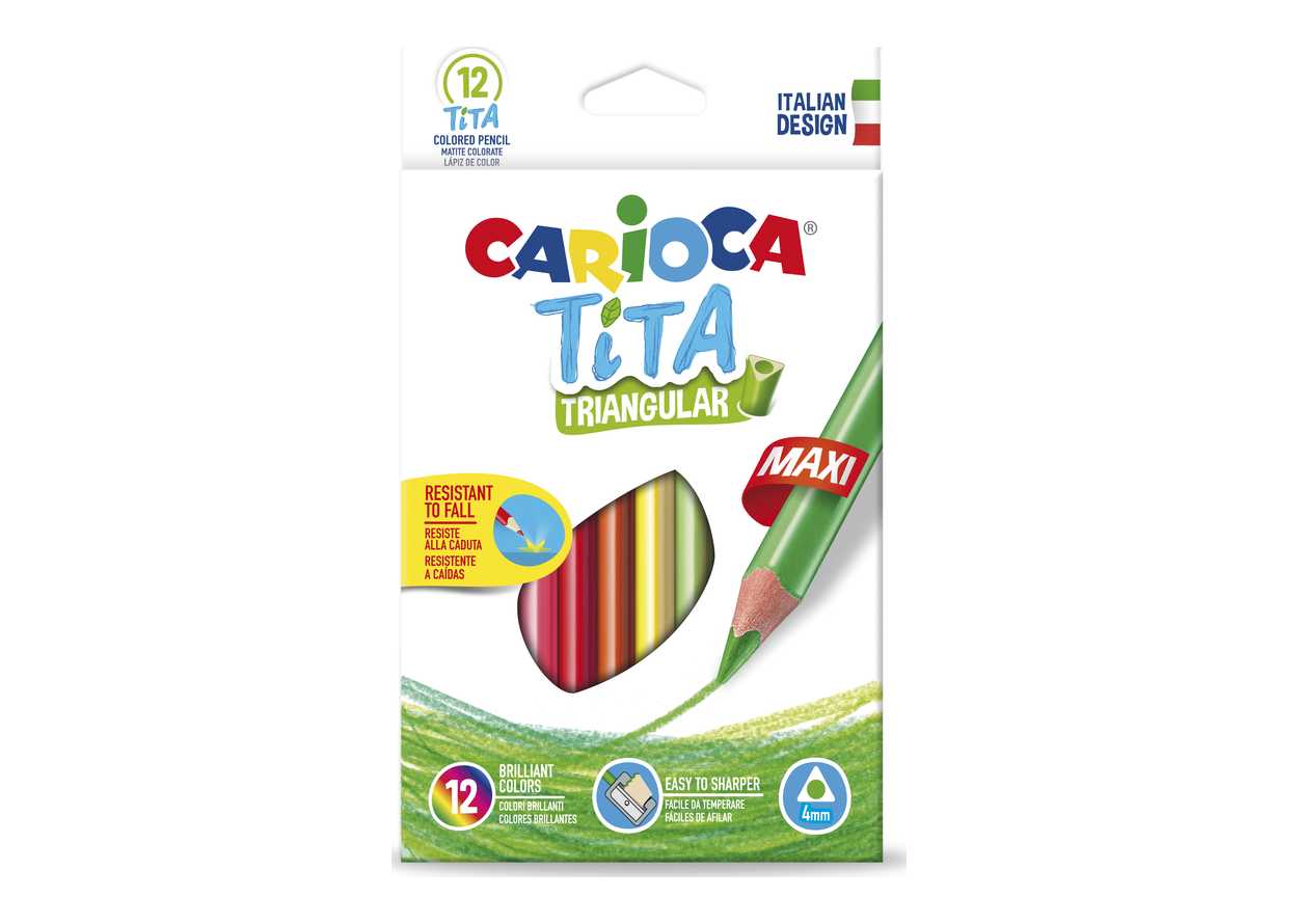 CARIOCA PASTELLO TITA MAXI SCATOLA 12 COLORI 42791