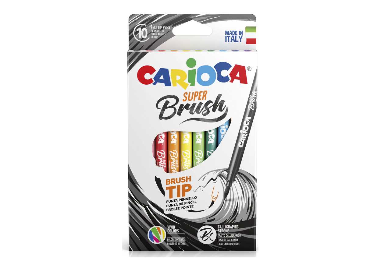CARIOCA PENNARELLO  BRUSH SCATOLA 10 COLORI