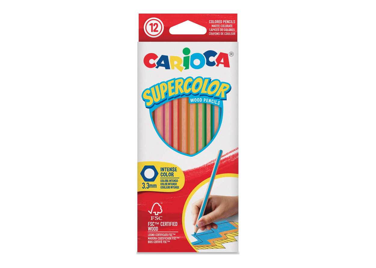 PASTELLO CARIOCA ESAGONALE SCATOLA 12 COL.