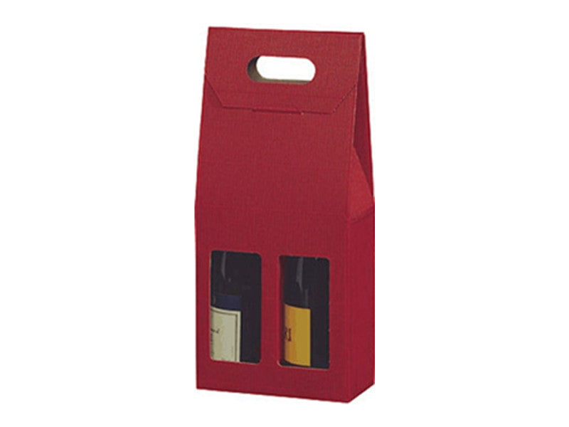 SCATOLA PORTA 2 BOTTIGLIE F.TO 9X18X41H CON ONDA A VISTA