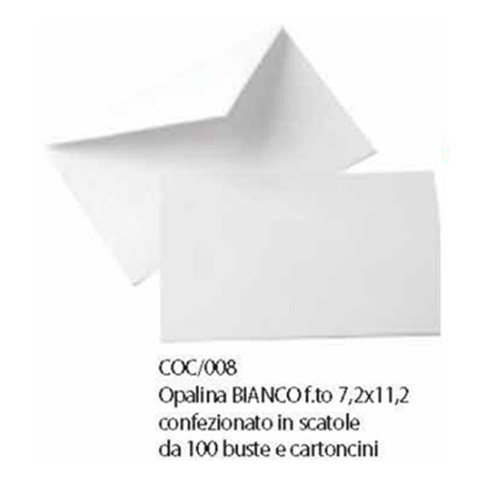 OPALINA 7,2X11,2CM 100PZ BIANCO