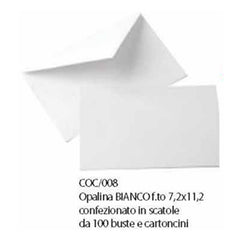 OPALINA 7,2X11,2CM 100PZ BIANCO