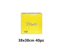 TOVAGLIOLI MATIS 38X38 40PZ GIALLO PASTELLO