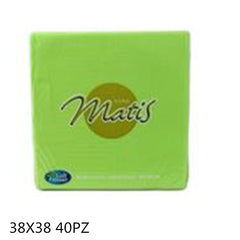 TOVAGLIOLI MATIS 38X38 40PZ VERDE PASTELLO