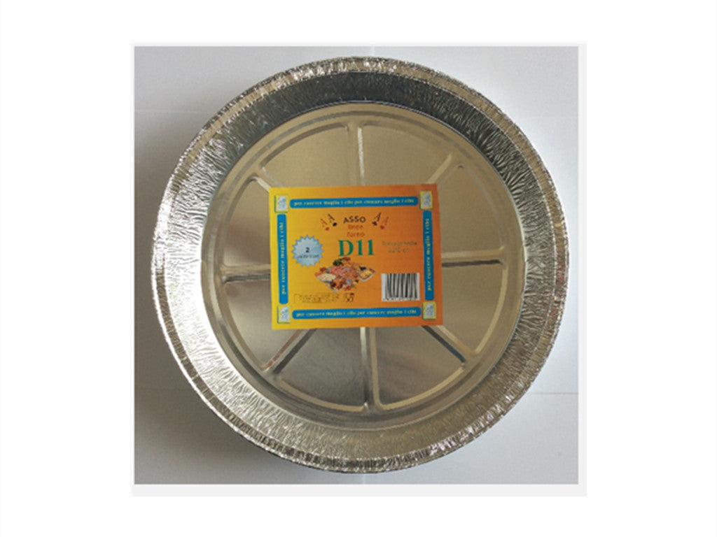 D11 CONTENITORI ALLUMINIO TORTA GRANDE 2210CC. 2PZ