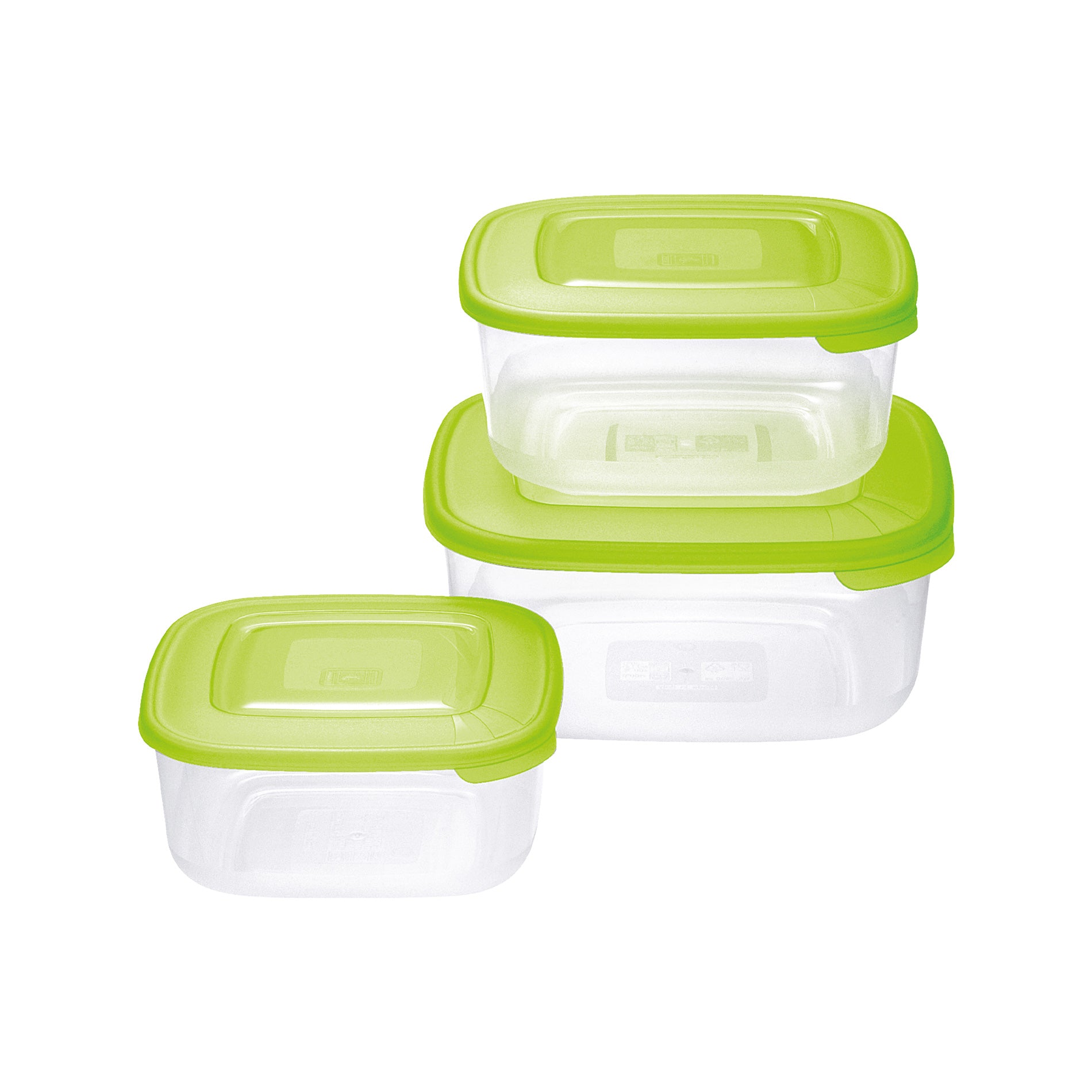 SET 3 FRIGO BOX QUADRATI 2,5/1,5/0,95L