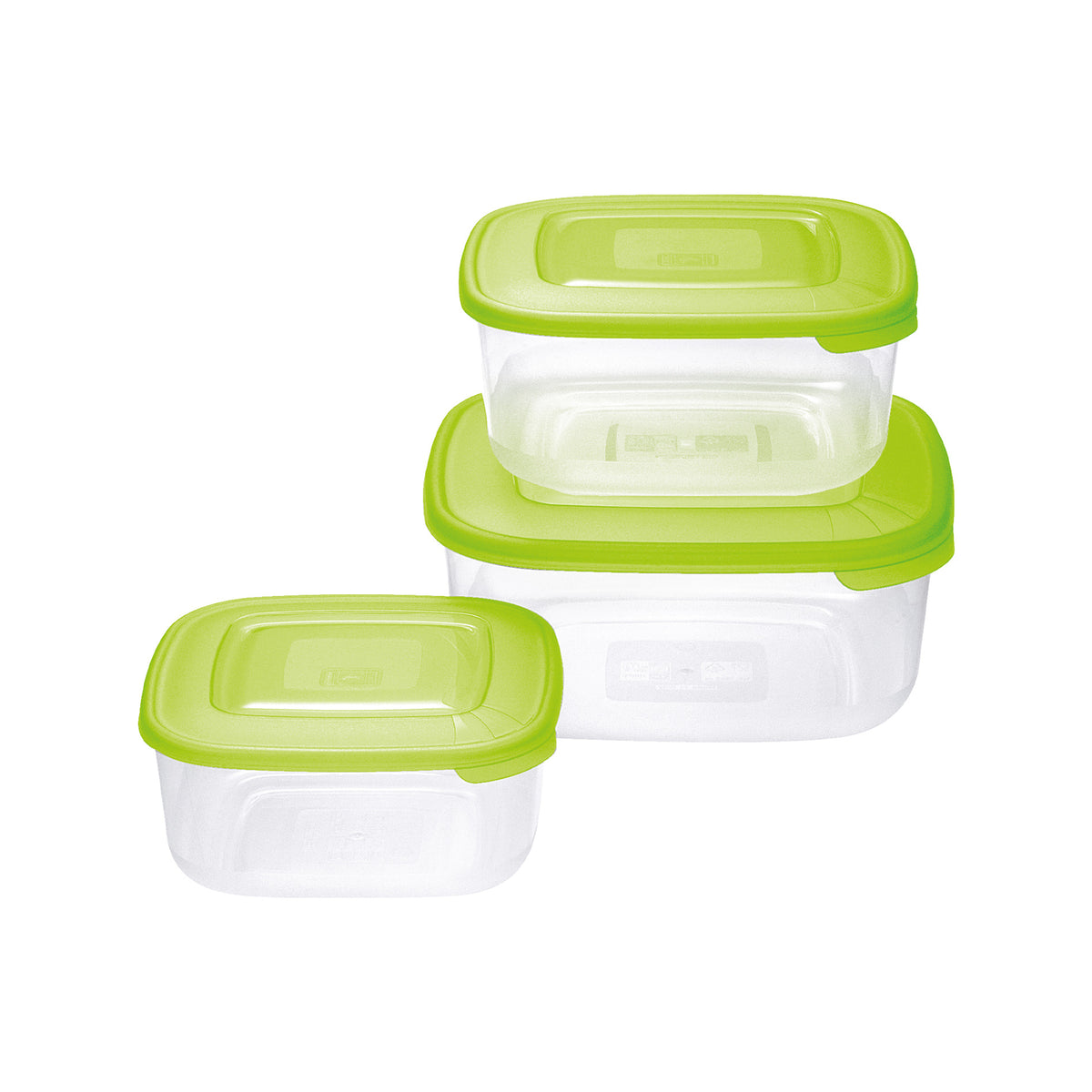 SET 3 FRIGO BOX QUADRATI 2,5/1,5/0,95L