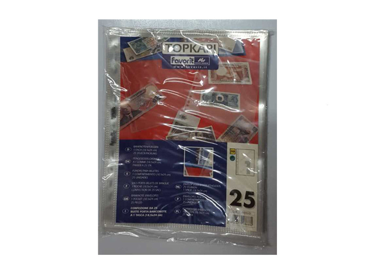 2/13 BUSTA FORATURA UNIVERSALE CONF.25PZ/BANC.C/FOR.1 TASCA 20*25