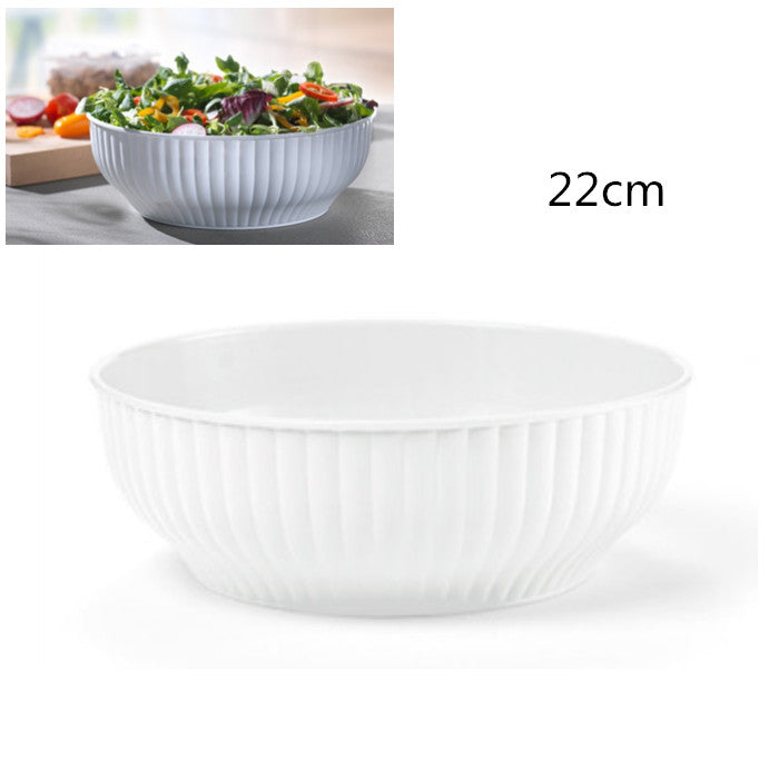 INSALATIERA COSTOLATA 22CM BIANCO