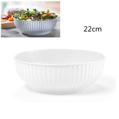 INSALATIERA COSTOLATA 22CM BIANCO