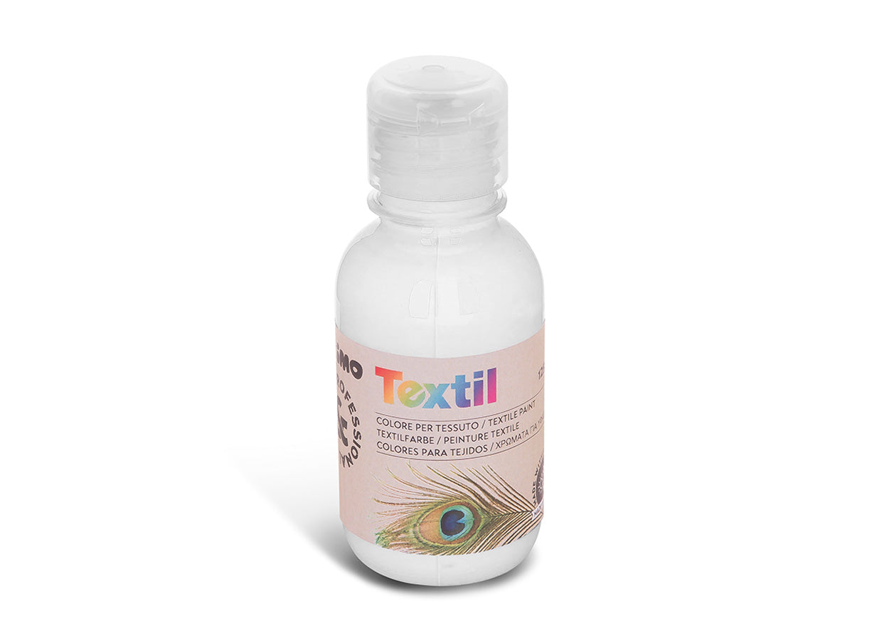 colore per tessuto da 125 ml, colore bianco 100