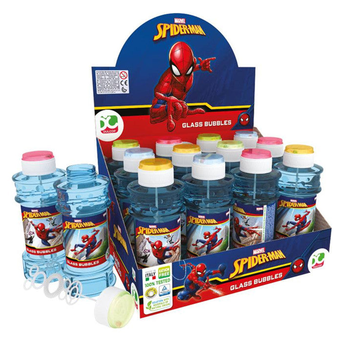 GLASS SPIDER-MAN BUBBLES 300ML 12PZ/DISPLAY