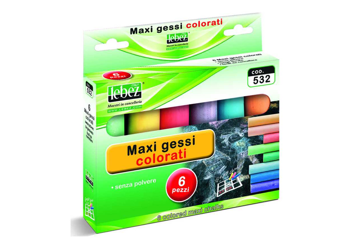 LEBEZ MAXI GESSI COLORATI 6PZ