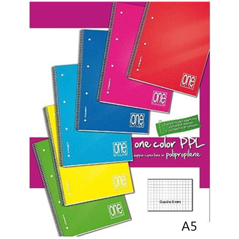 QUAD.BLASETTI ONE COLOR S PIR. C/FORI PPL 5MM. A5