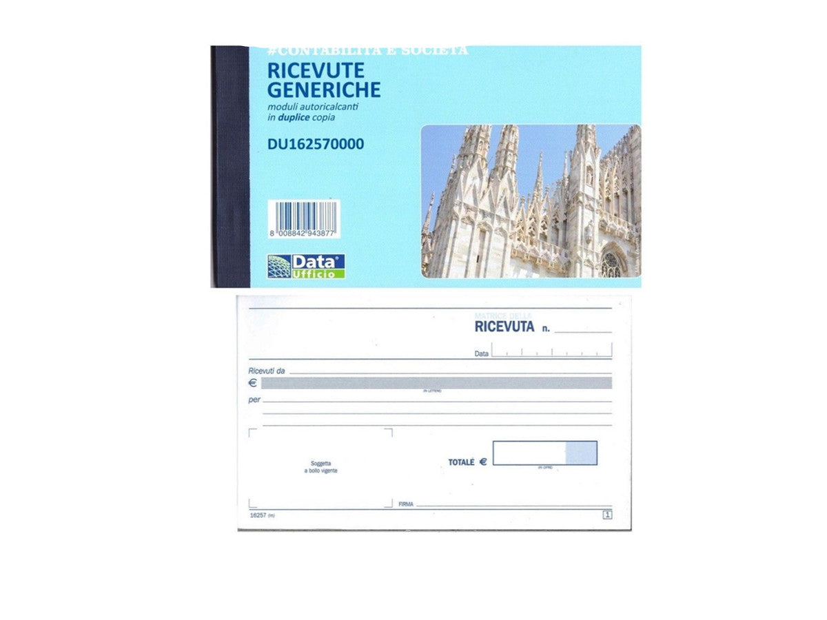 BLOCCO RICEVUTA GENERICA 2 COPIE A6