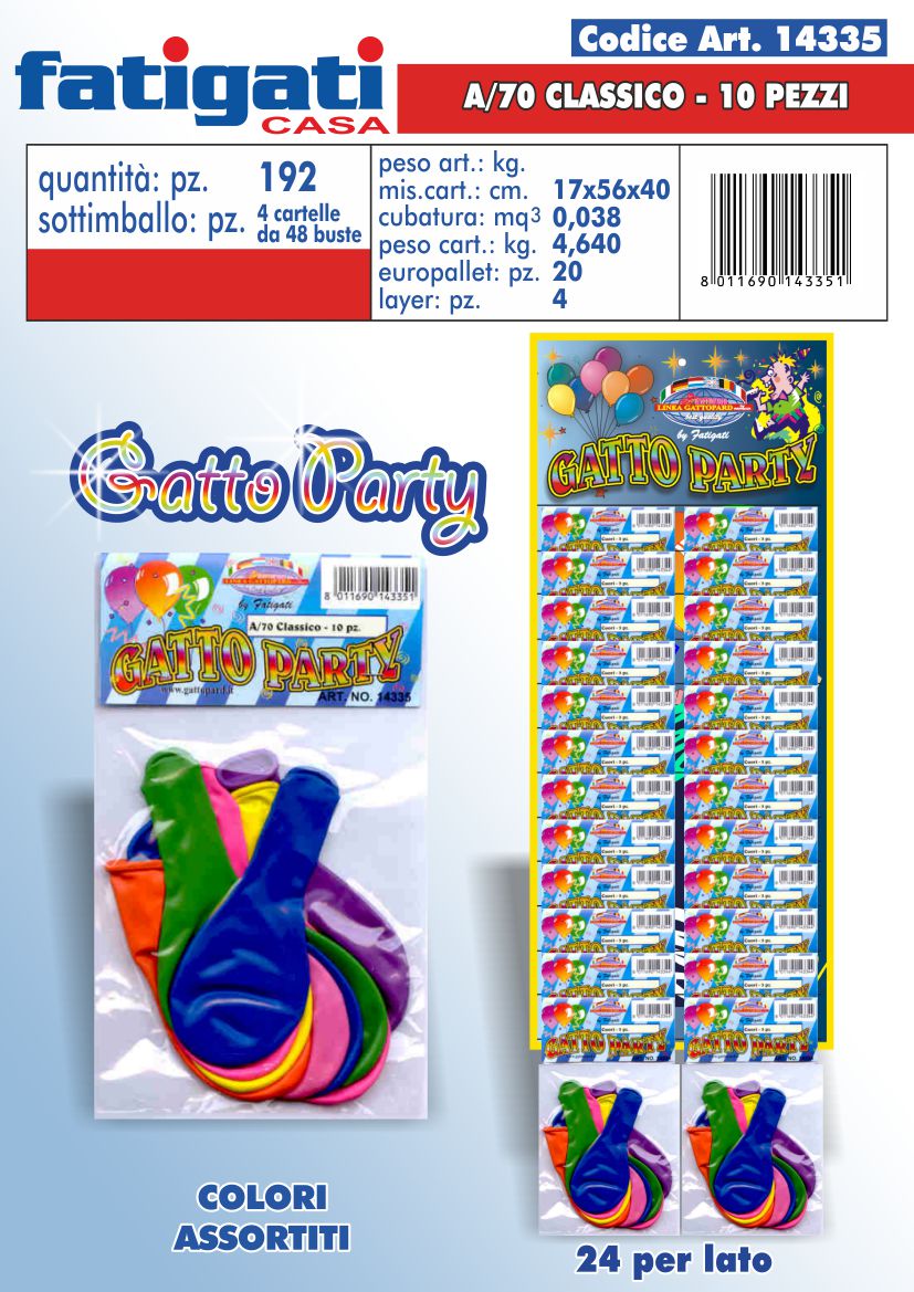 PALLONCINI A/70 CLASSICO 10 PZ