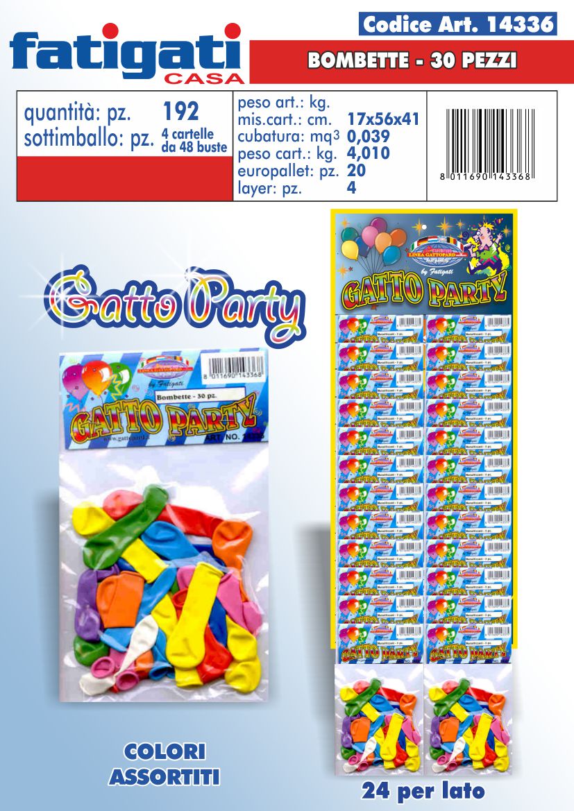 PALLONCINI BOMBETTE 30PZ 48/DISPLAY