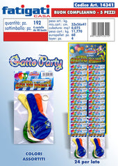 PALLONCINI BUON COMPLEANNO 5PZ