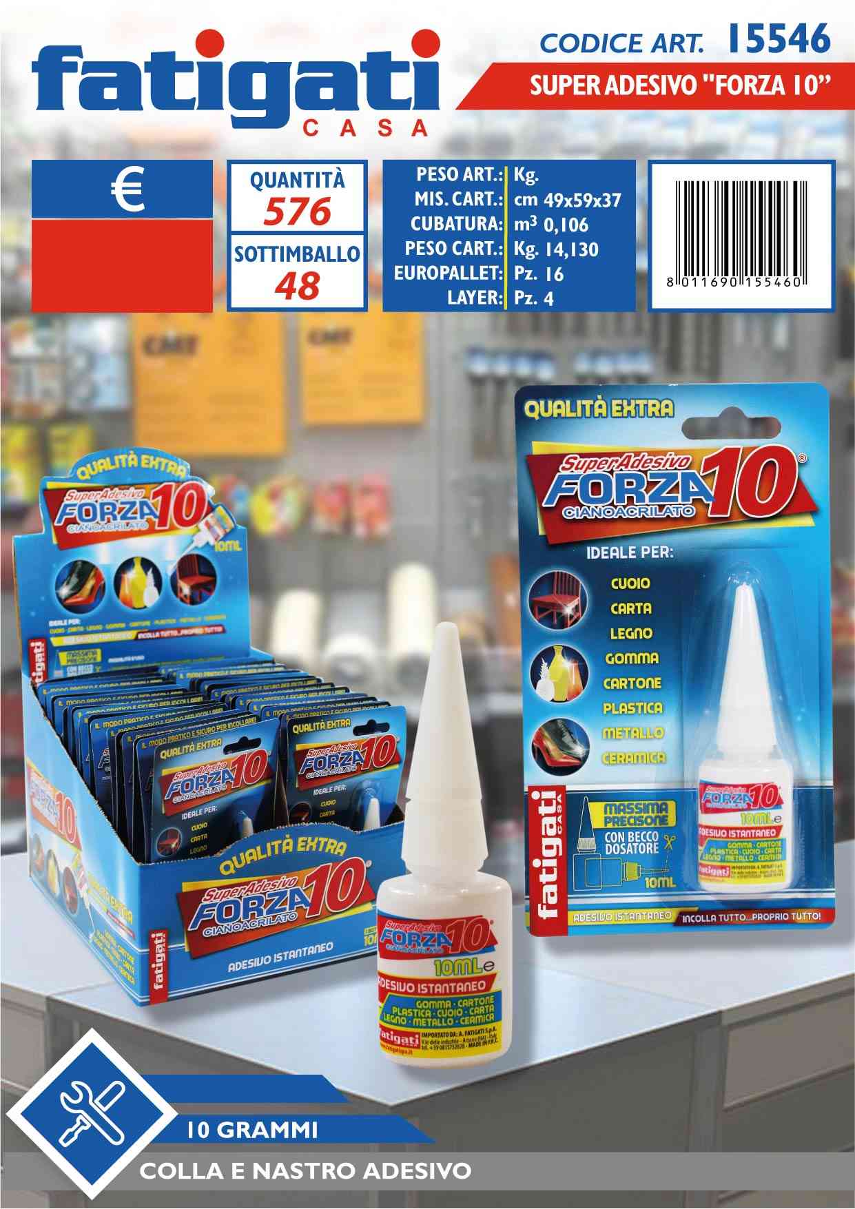 SUPER ADESIVO "FORZA 10" 10GR.