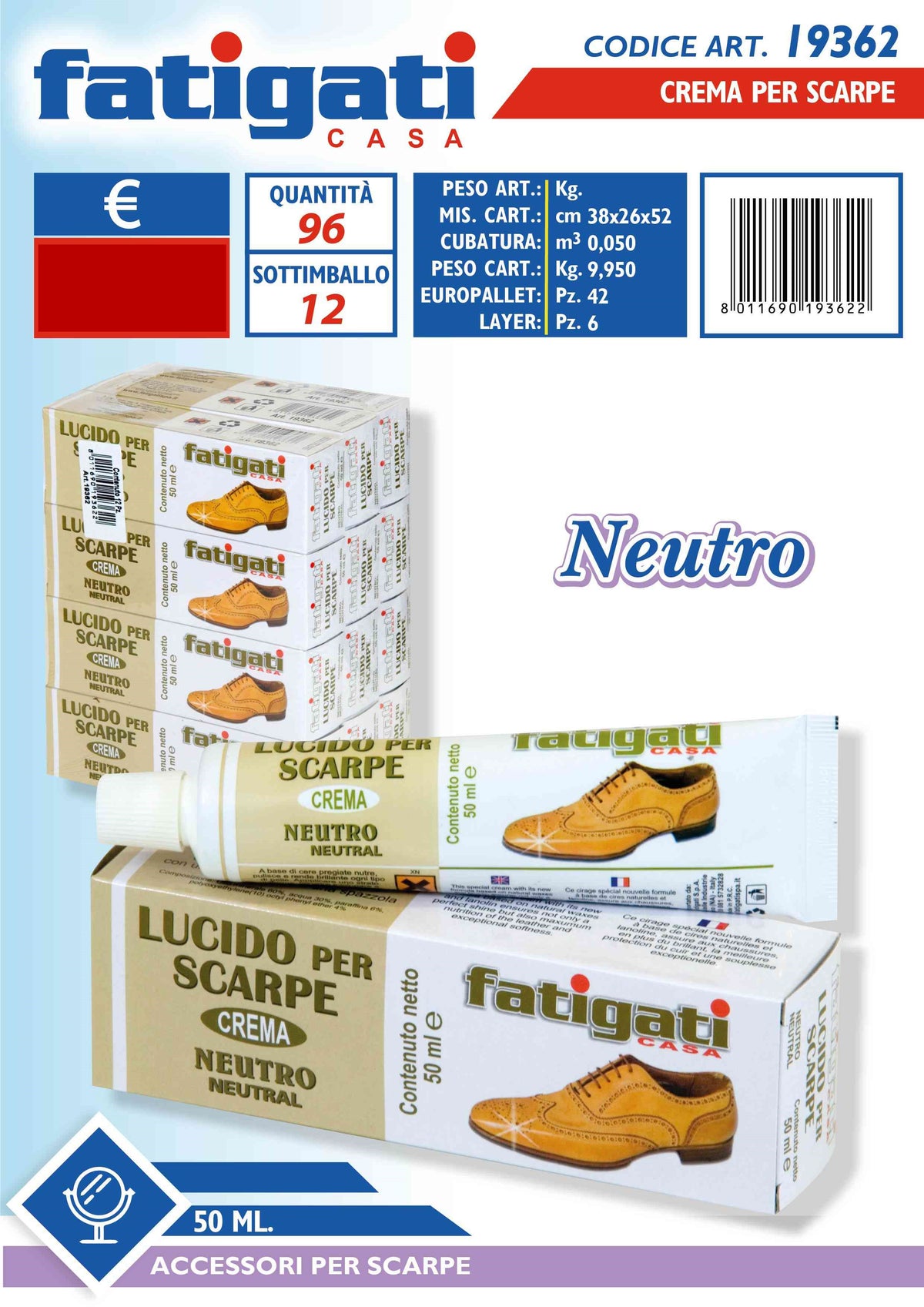 CREMA X SCARPE NEUTRO 50G